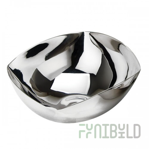 Eastern Tabletop 7110 48 oz. Stainless Steel Square Edged Revere Bowl