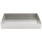 TableCraft SS4033 12 Qt. 18-8 Stainless Steel Straight Sided Rectangular Bowl - 20