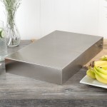 TableCraft SS4033 12 Qt. 18-8 Stainless Steel Straight Sided Rectangular Bowl - 20