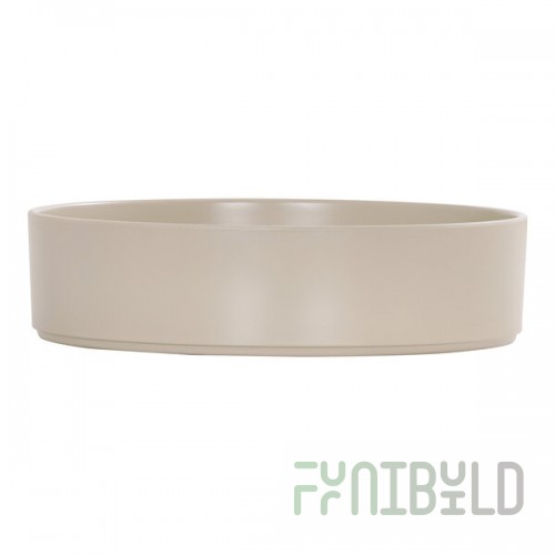 Cal-Mil Hudson 72 oz. Taupe Raised Rim Melamine Bowl - 6/Case