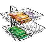 Cal-Mil 1291-2 Two Tier Merchandiser with Rectangular Wire Baskets - 18 Cal-Mil 1291-2 Two Tier Merchandiser with Rectangular Wire Baskets - 18