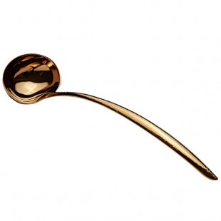 Bon Chef 9456HFG 6 oz. Gold Hammered Stainless Steel Serving Ladle with Hollow Cool Handle Bon Chef 9456HFG 6 oz. Gold Hammered Stainless Steel Serving Ladle with Hollow Cool Handle