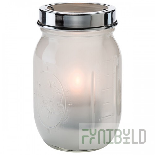 Hollowick 1610SL Firefly Satin Linen Jar with Tealight Cradle