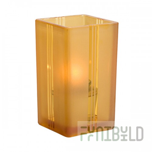 Hollowick 6179FA Quad Amber Art Deco Glass Votive