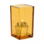 Hollowick 6179FA Quad Amber Art Deco Glass Votive Hollowick 6179FA Quad Amber Art Deco Glass Votive