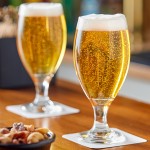 Libbey 3915 Teardrop 14.75 oz. Customizable Stemmed Pilsner Glass - 36/Case