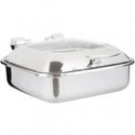 Vollrath 46132 6 Qt. Intrigue Square Induction Chafer with Stainless Steel Food Pan