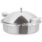 Vollrath 46132 6 Qt. Intrigue Square Induction Chafer with Stainless Steel Food Pan