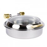 Vollrath 46132 6 Qt. Intrigue Square Induction Chafer with Stainless Steel Food Pan