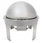 Acopa Heavy Weight 6.5 Qt. Round Dripless Stackable Stainless Steel Roll Top Chafer
