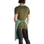 Intedge Seafoam Green Adjustable Poly-Cotton Bib Apron with 2 Pockets - 32 Intedge Seafoam Green Adjustable Poly-Cotton Bib Apron with 2 Pockets - 32