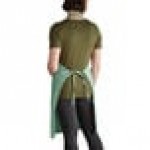 Intedge Seafoam Green Adjustable Poly-Cotton Bib Apron with 2 Pockets - 32 Intedge Seafoam Green Adjustable Poly-Cotton Bib Apron with 2 Pockets - 32