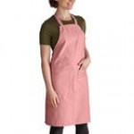 Intedge Seafoam Green Adjustable Poly-Cotton Bib Apron with 2 Pockets - 32 Intedge Seafoam Green Adjustable Poly-Cotton Bib Apron with 2 Pockets - 32