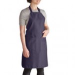 Intedge Seafoam Green Adjustable Poly-Cotton Bib Apron with 2 Pockets - 32 Intedge Seafoam Green Adjustable Poly-Cotton Bib Apron with 2 Pockets - 32