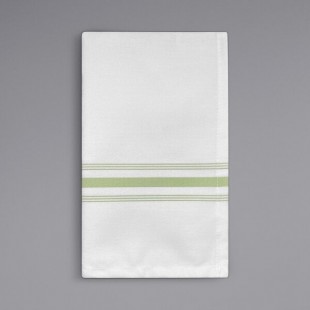 Oxford Super Blend Sage Green 100% Spun Polyester Bistro Striped Cloth Napkins 18 Oxford Super Blend Sage Green 100% Spun Polyester Bistro Striped Cloth Napkins 18