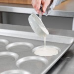 Chicago Metallic 42425 Glazed Aluminized Steel 15 Mold 3.42 oz. Individual ePAN Hamburger Bun / Muffin Top / Cookie Pan - 17 11/16 Chicago Metallic 42425 Glazed Aluminized Steel 15 Mold 3.42 oz. Individual ePAN Hamburger Bun / Muffin Top / Cookie Pan - 17 11/16