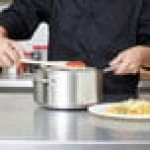 Vollrath 47742 Intrigue 4.25 Qt. Stainless Steel Sauce Pan with Aluminum-Clad Bottom