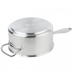 Vollrath 47742 Intrigue 4.25 Qt. Stainless Steel Sauce Pan with Aluminum-Clad Bottom