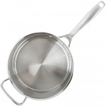Vollrath 47742 Intrigue 4.25 Qt. Stainless Steel Sauce Pan with Aluminum-Clad Bottom
