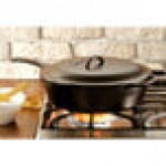 Lodge L10CF3 5 Qt. Pre-Seasoned Cast Iron Deep Skillet with Cover