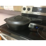 Lodge L10CF3 5 Qt. Pre-Seasoned Cast Iron Deep Skillet with Cover