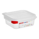 Araven 03023 1/6 Size Translucent Polypropylene Food Pan with Airtight Lid - 2 1/2 Araven 03023 1/6 Size Translucent Polypropylene Food Pan with Airtight Lid - 2 1/2
