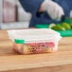 Araven 03023 1/6 Size Translucent Polypropylene Food Pan with Airtight Lid - 2 1/2 Araven 03023 1/6 Size Translucent Polypropylene Food Pan with Airtight Lid - 2 1/2