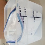 Vigor 12 Qt. Clear Square Polycarbonate Food Storage Container and Blue Lid - 6/Pack