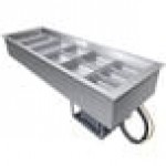 Hatco CWBP-6 Six Pan Slanted Drop-In Refrigerated Cold Food Well with Drain - 120V Hatco CWBP-6 Six Pan Slanted Drop-In Refrigerated Cold Food Well with Drain - 120V