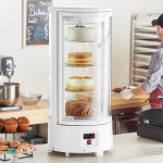 Avantco CRR-2-HCW White Countertop Rotating Refrigerated Cake Display