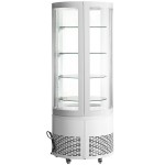Avantco BCR-15-HC White Circular Glass Refrigerated Display Case Avantco BCR-15-HC White Circular Glass Refrigerated Display Case
