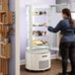 Avantco BCR-15-HC White Circular Glass Refrigerated Display Case Avantco BCR-15-HC White Circular Glass Refrigerated Display Case