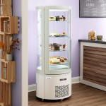 Avantco BCR-15-HC White Circular Glass Refrigerated Display Case Avantco BCR-15-HC White Circular Glass Refrigerated Display Case
