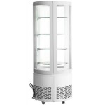 Avantco BCR-15-HC White Circular Glass Refrigerated Display Case Avantco BCR-15-HC White Circular Glass Refrigerated Display Case