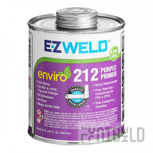 E-Z Weld EZ21204N 32 oz. Purple PVC Primer