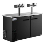 Avantco UDD-60-HC (2) Four Tap Shallow Depth Kegerator Beer Dispenser - Black, (2) 1/2 Keg Capacity Avantco UDD-60-HC (2) Four Tap Shallow Depth Kegerator Beer Dispenser - Black, (2) 1/2 Keg Capacity