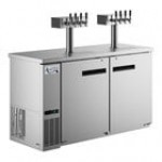 Avantco UDD-60-HC (2) Four Tap Shallow Depth Kegerator Beer Dispenser - Black, (2) 1/2 Keg Capacity Avantco UDD-60-HC (2) Four Tap Shallow Depth Kegerator Beer Dispenser - Black, (2) 1/2 Keg Capacity