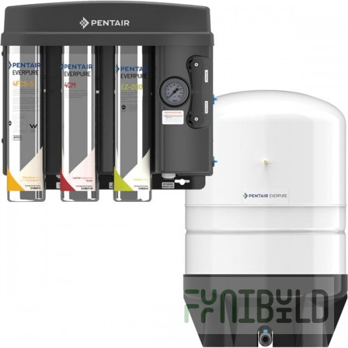Everpure EV9975-53 EZ-RO 200/10G Reverse Osmosis System with White 10 Gallon Tank - 200 GPD