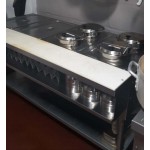Advance Tabco WB-4G Natural Gas Four Pan Wetbath Powered Hot Food Table with Undershelf - Open Well