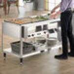 Vollrath 38004 ServeWell® Electric Four Pan Hot Food Table 120V - Sealed Well