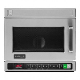 Amana HDC12YA2 Heavy-Duty Stainless Steel Compact Commercial Microwave with Push Button Controls - 120V, 1200W Amana HDC12YA2 Heavy-Duty Stainless Steel Compact Commercial Microwave with Push Button Controls - 120V, 1200W