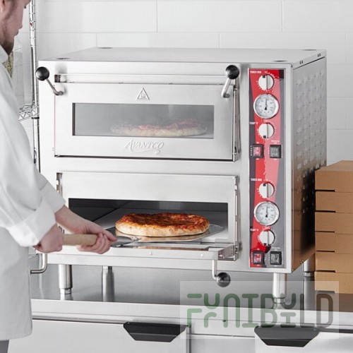 Avantco DPO-18-DD Double Deck Countertop Pizza/Bakery Oven with Two Independent Chambers - 3200W, 240V