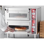 Avantco DPO-18-DD Double Deck Countertop Pizza/Bakery Oven with Two Independent Chambers - 3200W, 240V