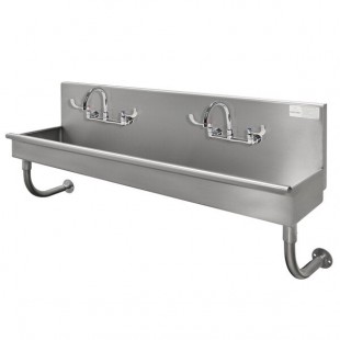 Advance Tabco 19-18-40-ADA-F 16-Gauge Stainless Steel ADA Multi-Station Hand Sink with 5
