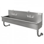Advance Tabco 19-18-40-ADA-F 16-Gauge Stainless Steel ADA Multi-Station Hand Sink with 5 Advance Tabco 19-18-40-ADA-F 16-Gauge Stainless Steel ADA Multi-Station Hand Sink with 5