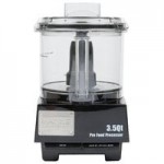 Waring WFP16SC Combination Food Processor with 4 Qt. Clear Bowl, Continuous Feed Attachment, and 3 Discs - 2 hp
