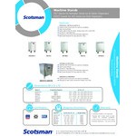 Scotsman HID207ABX-1 Meridian® Air Cooled Compact Nugget Ice Machine with 7 lb. Bin, Push Button Ice and Water Dispensing, and Cabinet Stand - 115V, 196 lb.
