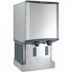 Scotsman HID207ABX-1 Meridian® Air Cooled Compact Nugget Ice Machine with 7 lb. Bin, Push Button Ice and Water Dispensing, and Cabinet Stand - 115V, 196 lb.