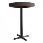 Lancaster Table & Seating Black Finish Ladder Back Bar Stool with 2 1/2 Lancaster Table & Seating Black Finish Ladder Back Bar Stool with 2 1/2