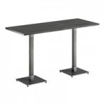 Lancaster Table & Seating Black Finish Ladder Back Bar Stool with 2 1/2 Lancaster Table & Seating Black Finish Ladder Back Bar Stool with 2 1/2